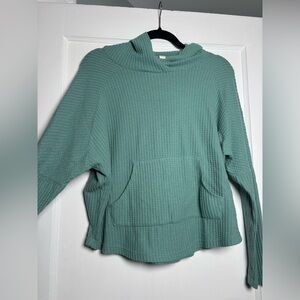 Roxy Women's Green Hooded waffle hoodie